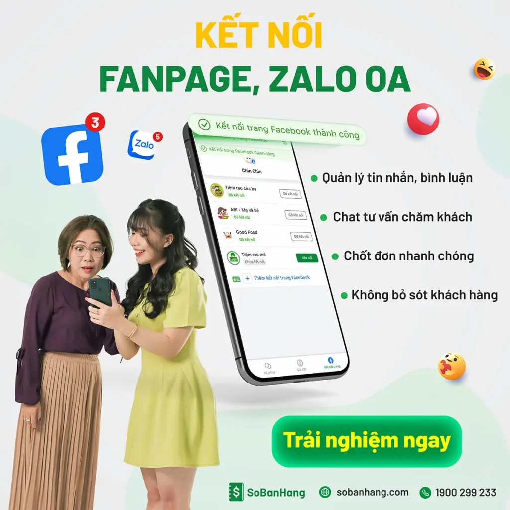 kết nối đa sàn fanpage, zalo oa