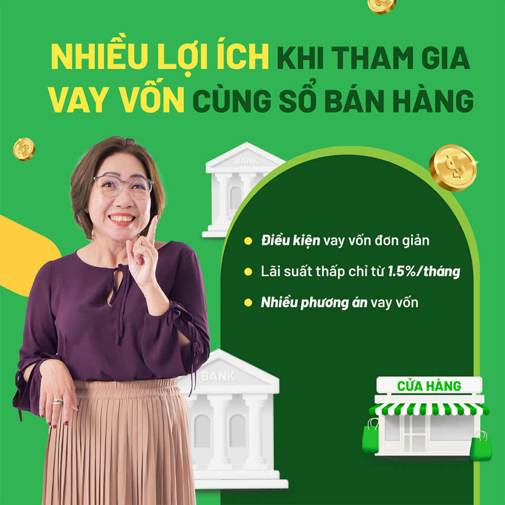 Sổ Bán Hàng ra mắt giải pháp vay vốn với lãi suất thấp.