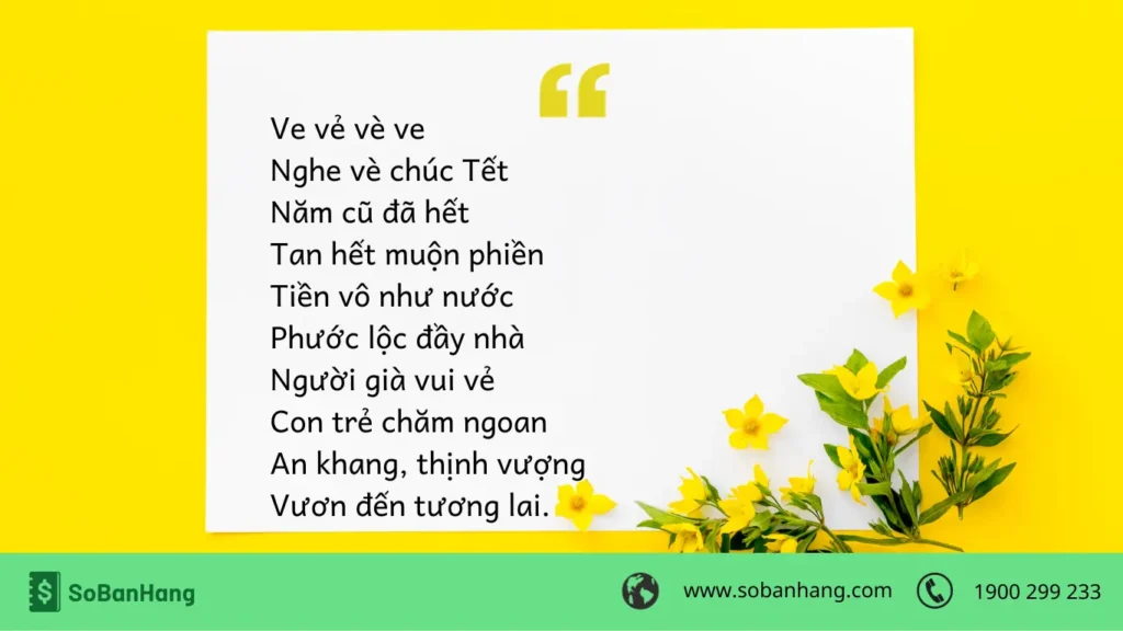 Hình: Bài vè chúc Tết 2024