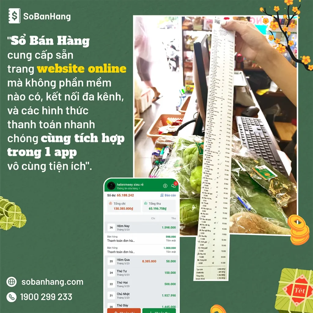 Sổ Bán Hàng dễ sử dụng, thao tác nhanh và giúp quản lý bán hàng toàn diện.