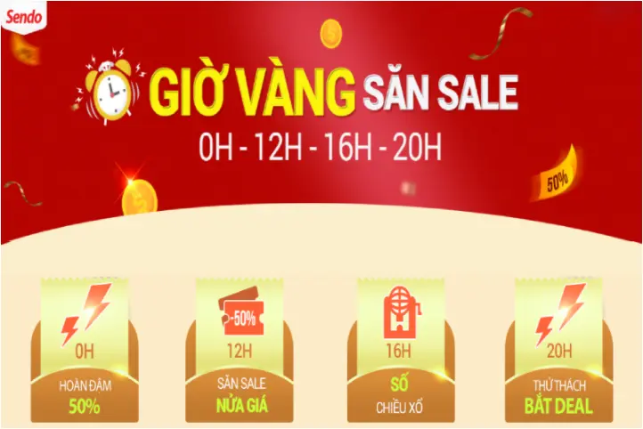 Hình: Tạo ra chương trình mua sắm giờ vàng, ngày vàng, tuần lễ vàng
Nguồn: Internet
