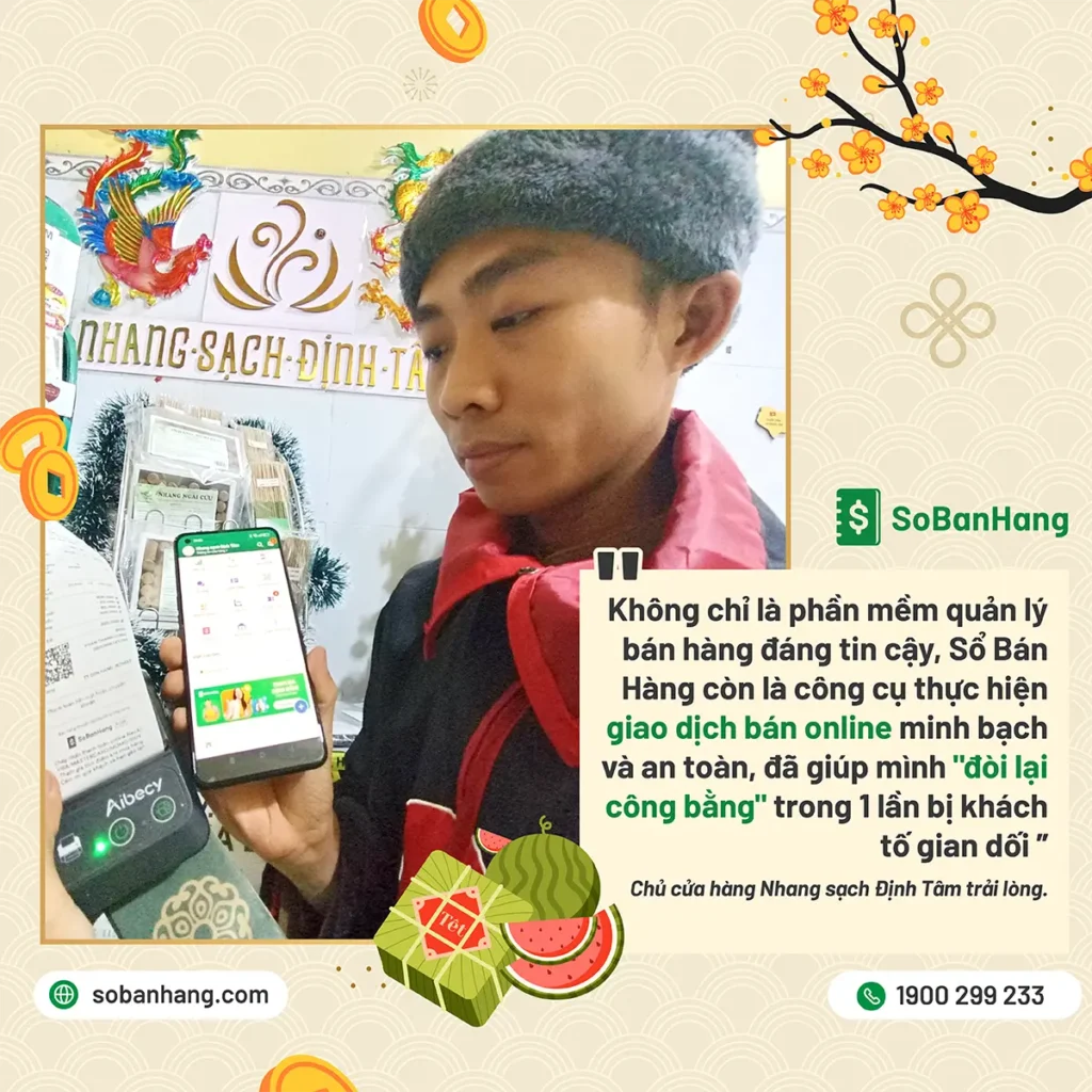 Nhang sạch Định Tâm dùng Sổ Bán Hàng