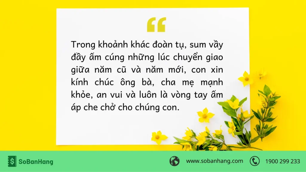 Hình: Câu chú Tết ý nghĩa dành cho ông bà, cha mẹ
Nguồn: Internet