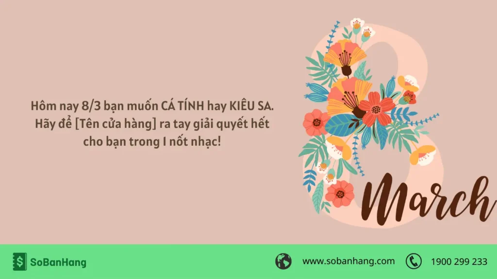Hình: Caption bán hàng ngày 8/3 độc đáo