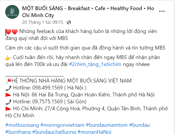 Hình: Tạo content bằng feedback của khách hàng