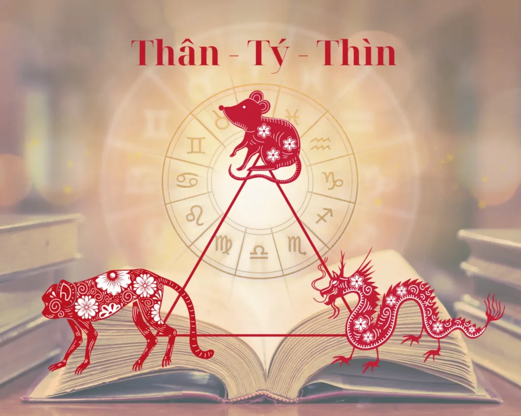 Hình: Tam hợp Thủy cục: Tuổi Thân, Tý, Thìn - Nhóm Kiên Trì
Nguồn: Internet