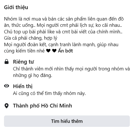 Quy định trong các nhóm bán hàng trên Facebook