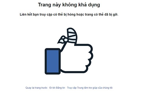 Trang Fanpage bị khóa