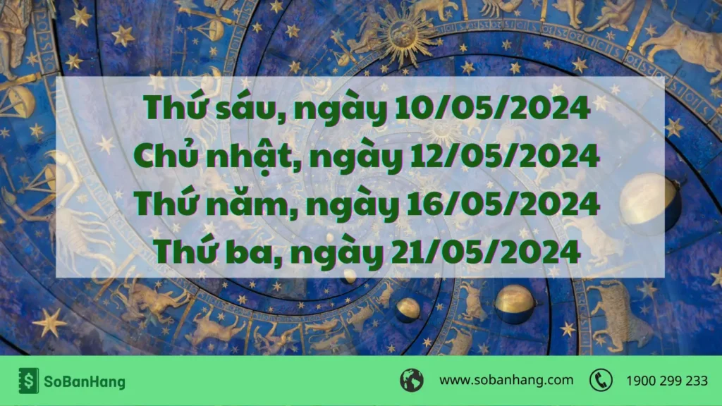 Hình: Danh sách ngày xấu không nên mở cửa hàng khai trương trong tháng 05 năm 2024