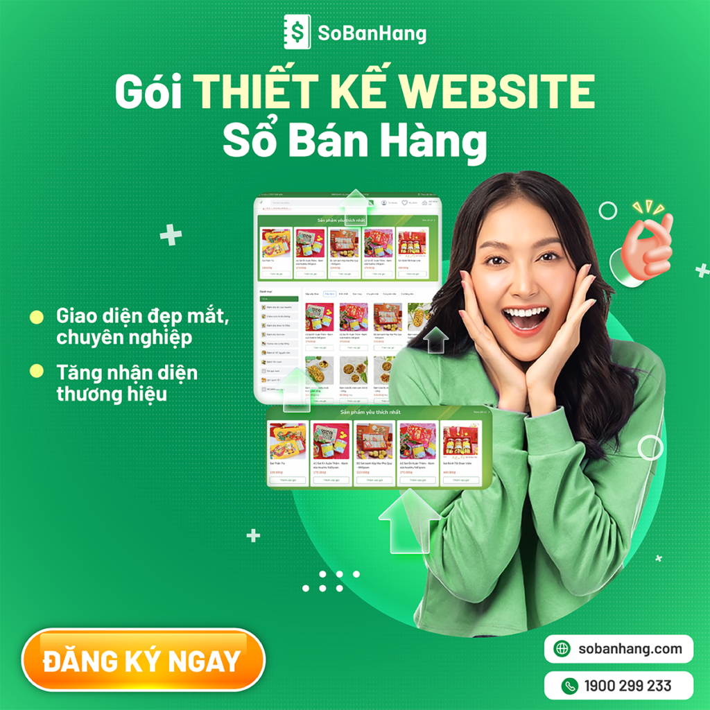 Hình: Gói thiết kế website Sổ Bán Hàng